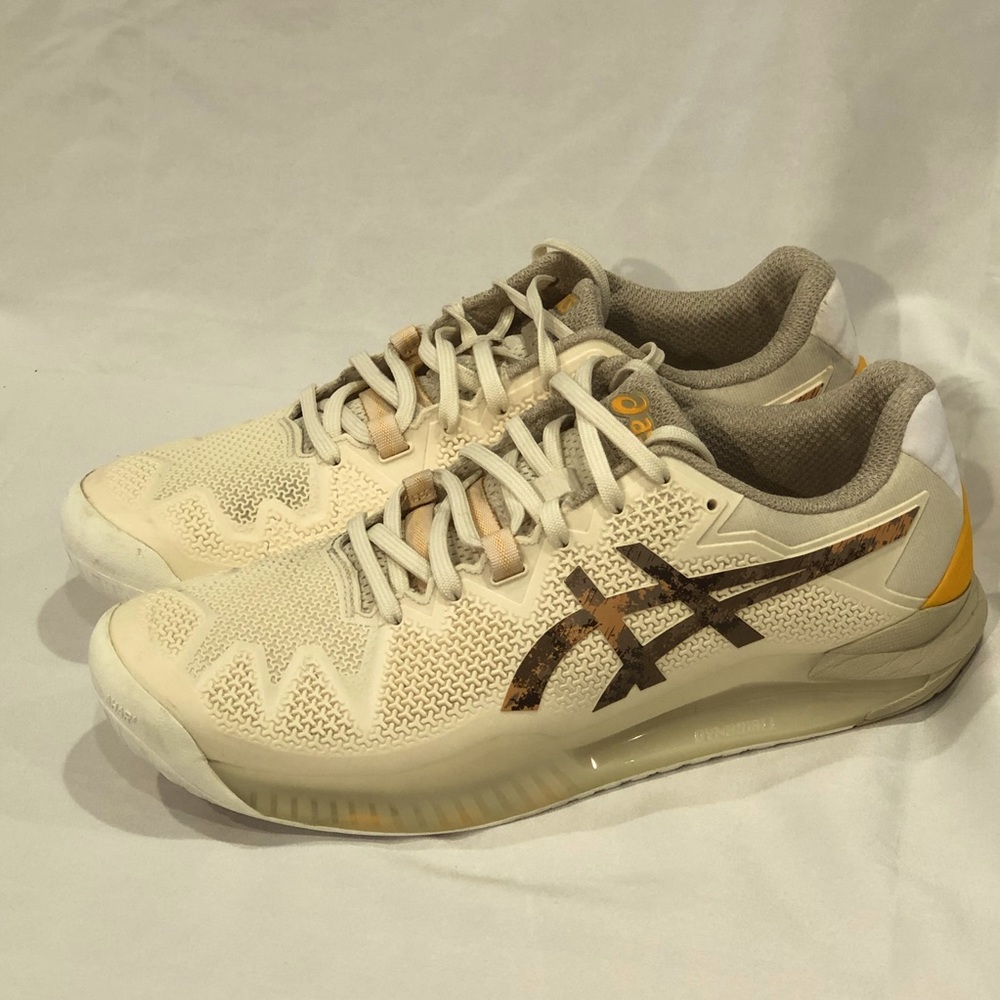 Asics Gel Resolution 8 L.E. Reborn Men's Tennis Shoe (Cream/Putty)